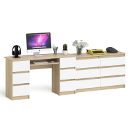 Компьютерные столы, Комод Мори на шесть ящиков МК1200.6 и Стол компьютерный 2-х тумбовый Мори МС-2