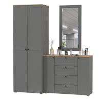 Прихожие, Комод с зеркалом и шкафом для прихожей Остин