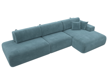 Диван угловой Лига-036 Модерн Лонг правый угол, велюр