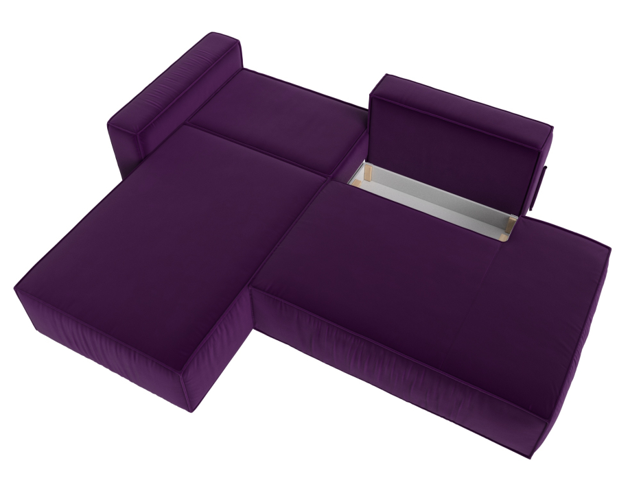 Диваны угловые в гостиную, Угловой диван Прага модерн левый угол, микровельвет