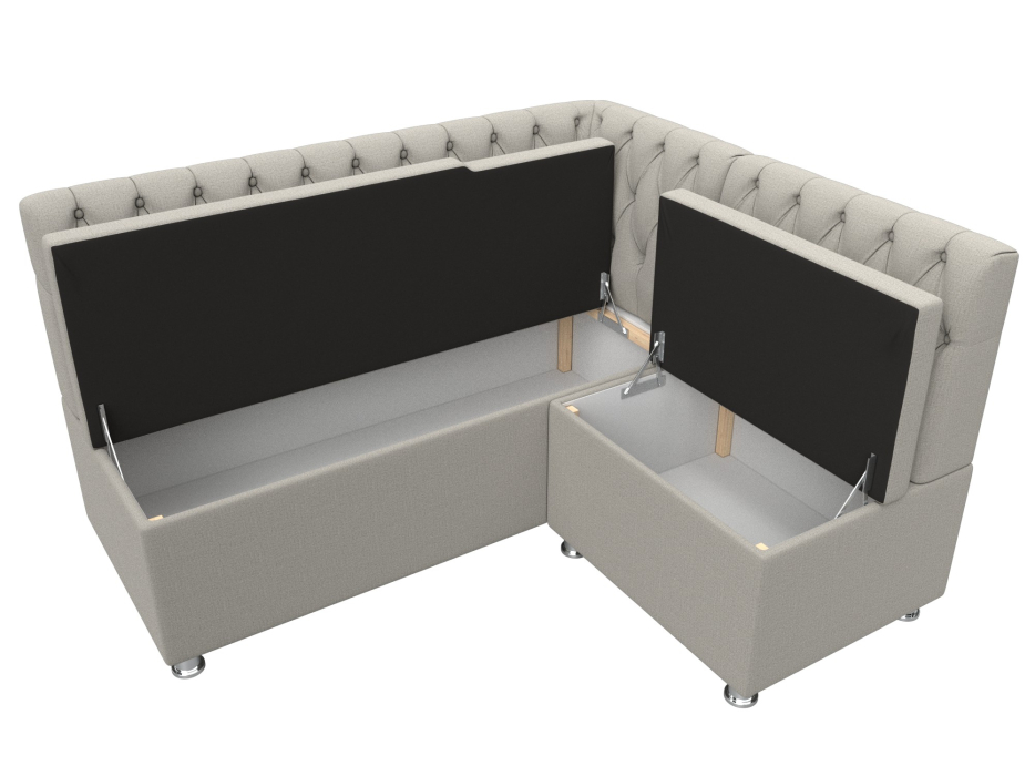 Кухонные уголки, Диван кухонный угловой Мирта правый угол, рогожка Амур