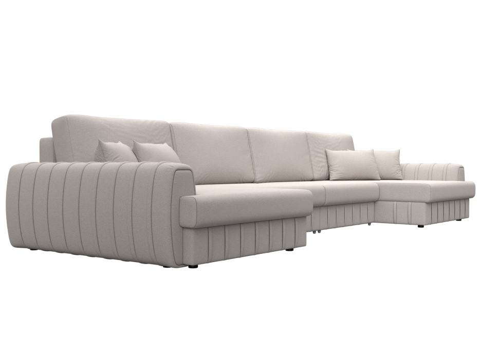 Диваны угловые в гостиную, Диван П-образный Лига-057 НПБ Лонг, замша JOLY