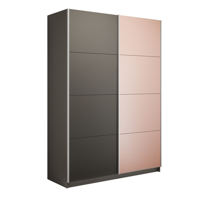 Шкафы-купе 2-х дверные, Шкаф-купе Прайм 2-х дверный ДСП/Стекло пудра/Доводчики 160х57х230