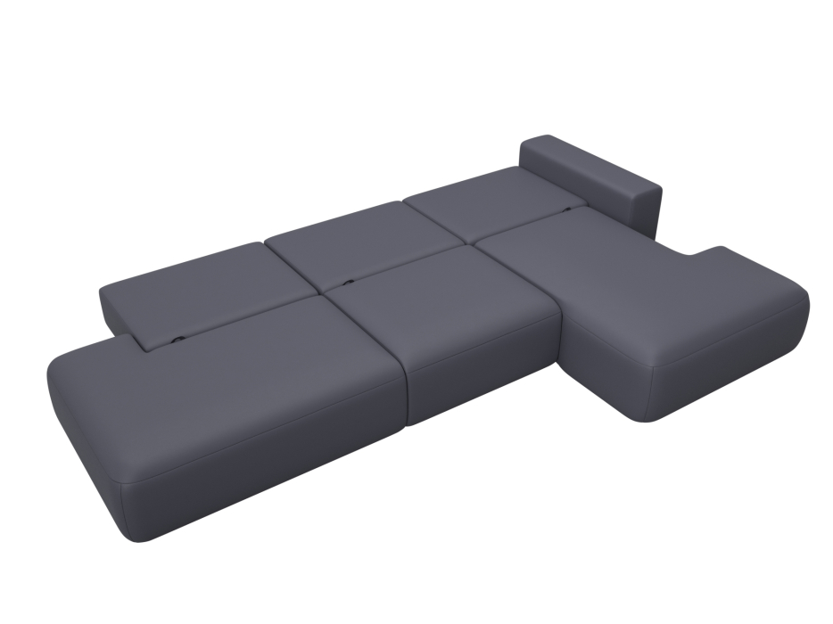 Диваны угловые в гостиную, Диван угловой Лига-036 НПБ Модерн Лонг правый угол, экокожа GRIFON 