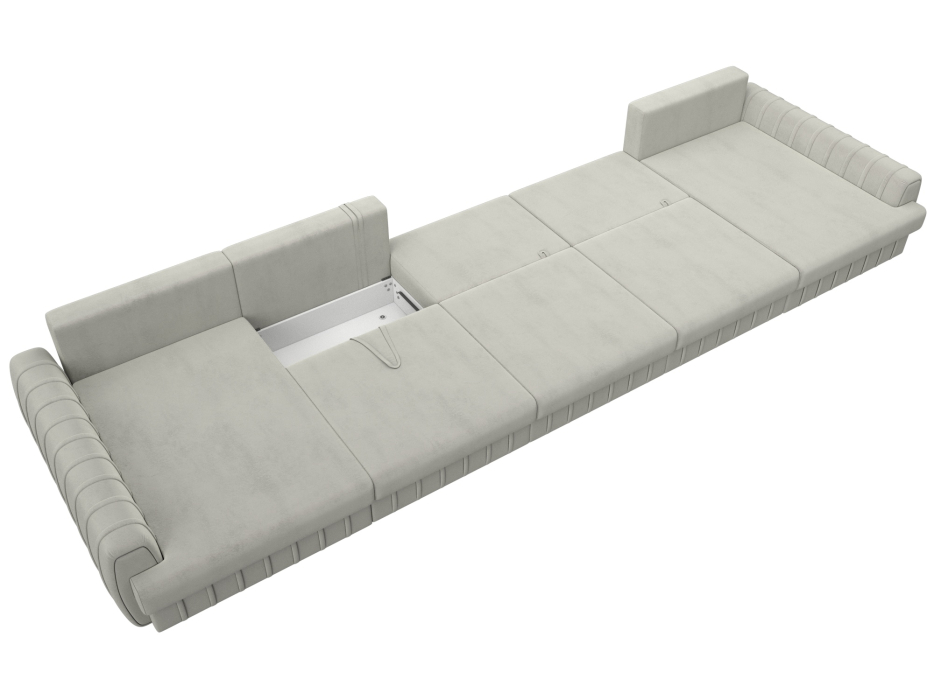 Диваны угловые в гостиную, Диван П-образный Лига-057 НПБ МегаЛонг, велюр TOWER