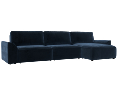 Диваны угловые в гостиную, Диван угловой Лига-048 НПБ лонг, велюр TOWER
