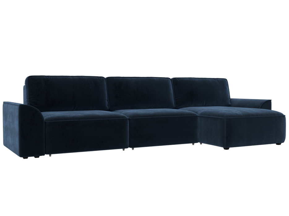 Диваны угловые в гостиную, Диван угловой Лига-048 НПБ лонг, велюр TOWER
