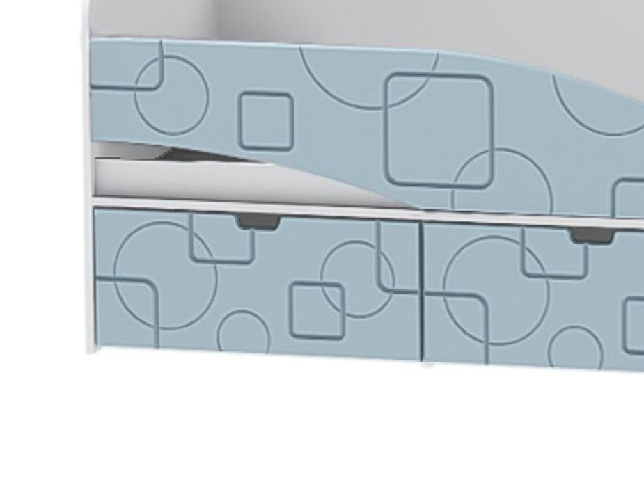 Детские кровати, Кровать 4 Левая МДФ Бриз Квадрат