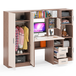 Компьютерный стол с пеналом и шкафом МД-СК-9