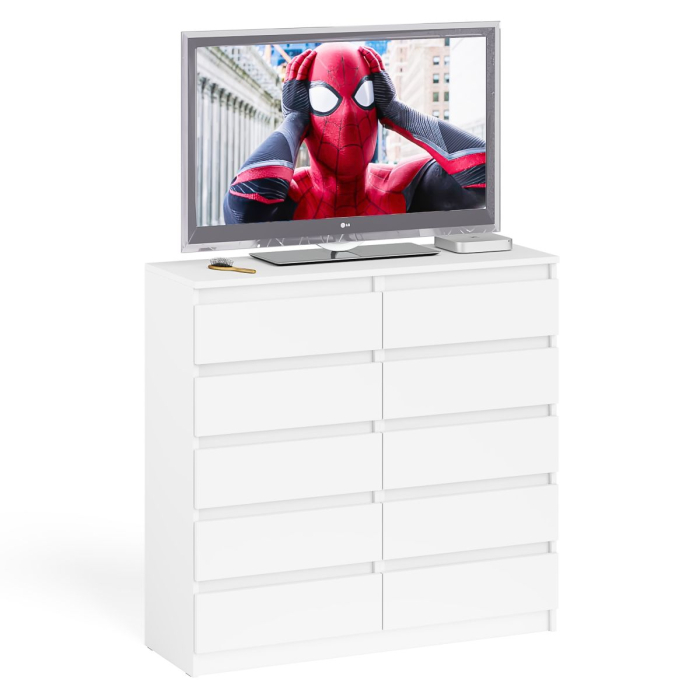 Комоды, Комод высокий на десять выдвижных ящиков Мори МК1200.10