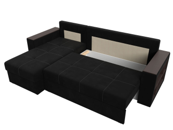 Диван угловой Дубай Лайт, микровельвет, левый угол