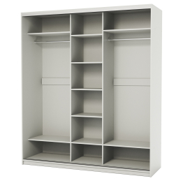 Шкаф-купе 3-х дв. Премиум с полками и со штангами 220х60х220