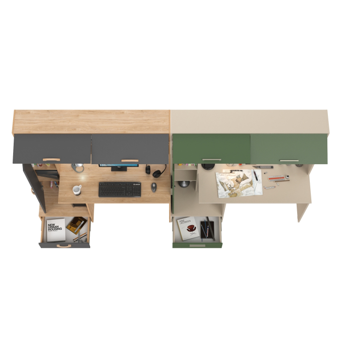 Прямые компьютерные столы, Два стола письменных Лайт 03.243Н