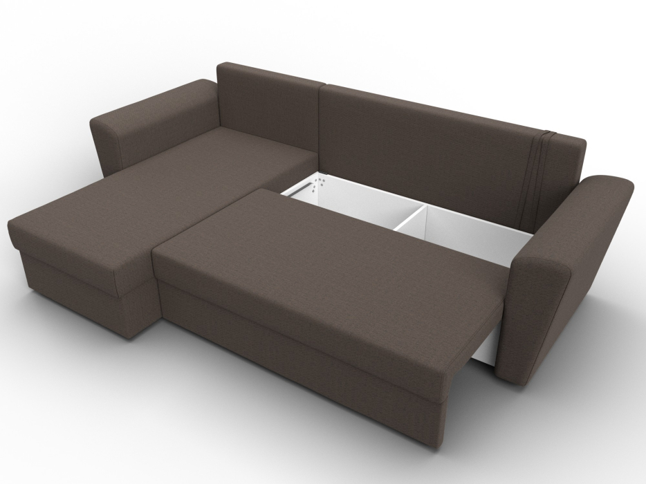 Диваны угловые в гостиную, Угловой диван Амстердам Лайт левый угол, рогожка Амур