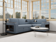 Диваны угловые в гостиную, Угловой диван Фараон ППУ, велюр