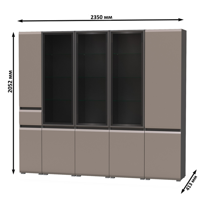 Шкафы распашные, Шкаф Сидней в гостиную № 20