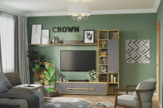 Стенки для гостиной, Гостиная модульная Crown. Комплект 3