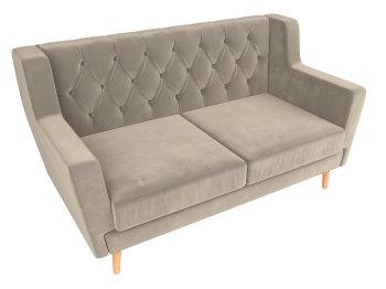 Прямой диван Брайтон 2 Люкс, микровельвет