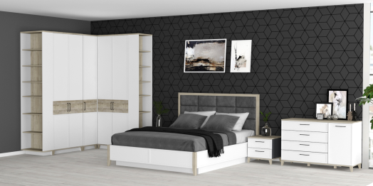 Модульная система AURELIO (модуль 307) Кровать Люкс 1600 + орт.осн.