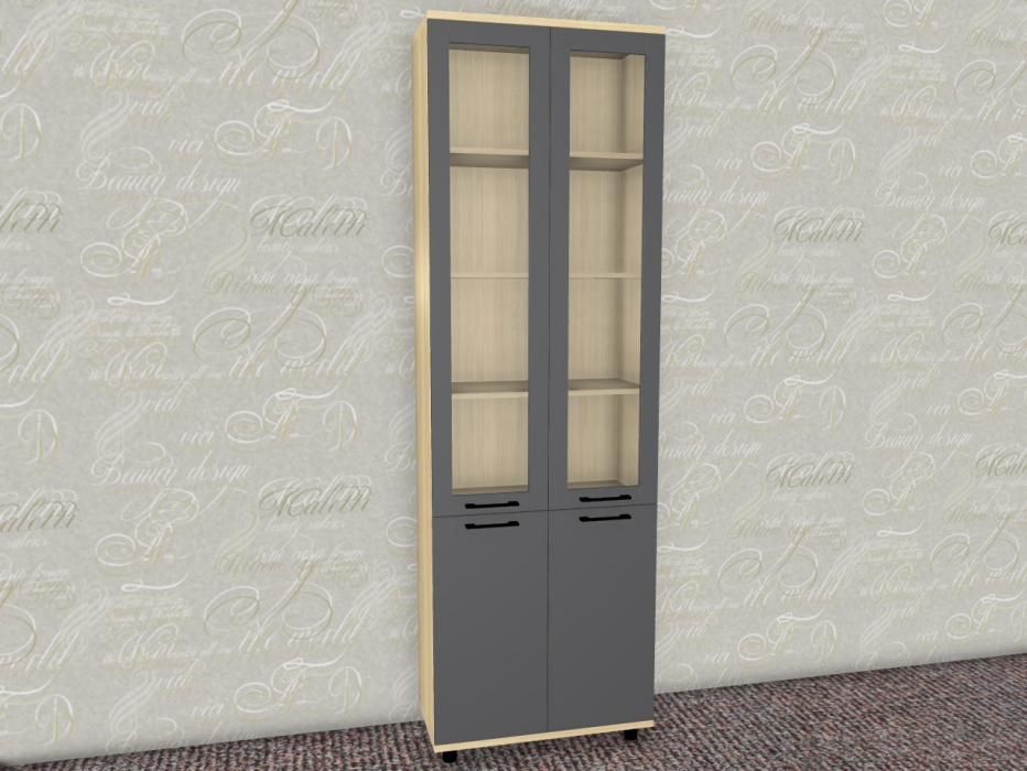 Шкафы двухстворчатые, Модульная система Грейс Шкаф ШК-5035  Ясень Асахи