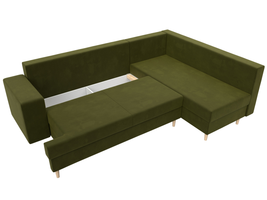 Диваны угловые в гостиную, Диван угловой Сильвана правый угол, микровельвет