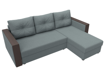 Диван угловой Валенсия Лайт правый угол, рогожка Амур