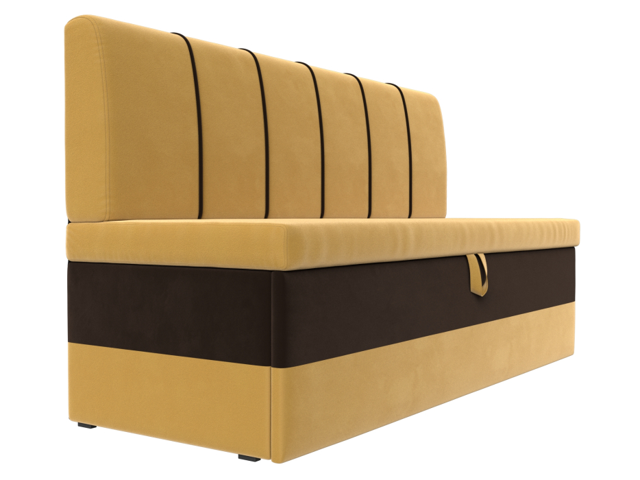 Диваны кровати со спальным местом, Прямой диван Энигма, микровельвет, коричневый