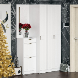 Модульная прихожая с зеркалом П-6-500 № 49 фрезеровка прованс