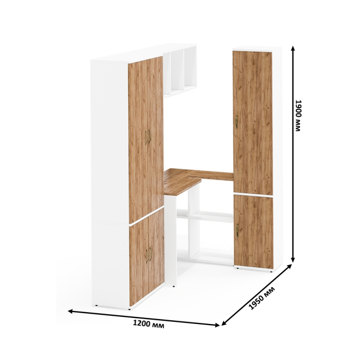 Домашние кабинеты, Модульная мебель для места для учёбы ребёнка Лидер-8 № 35