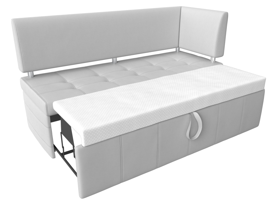 Диваны угловые кухонные, Кухонный прямой диван Стоун с углом правый, экокожа