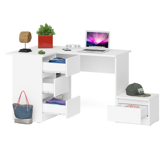 Угловые, Компьютерный стол угловой Мори МС-16 левый и тумбочка на 400