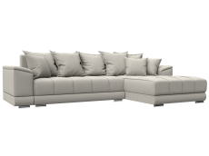 Диваны угловые в гостиную, Диван угловой НордСтар правый угол, рогожка Амур