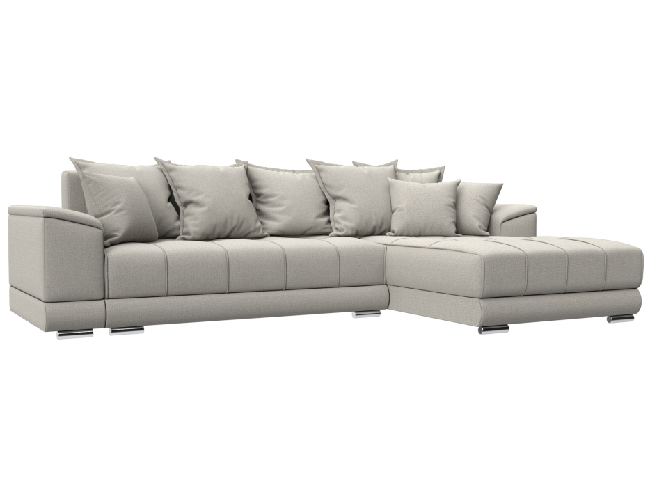 Диваны угловые в гостиную, Диван угловой НордСтар правый угол, рогожка Амур