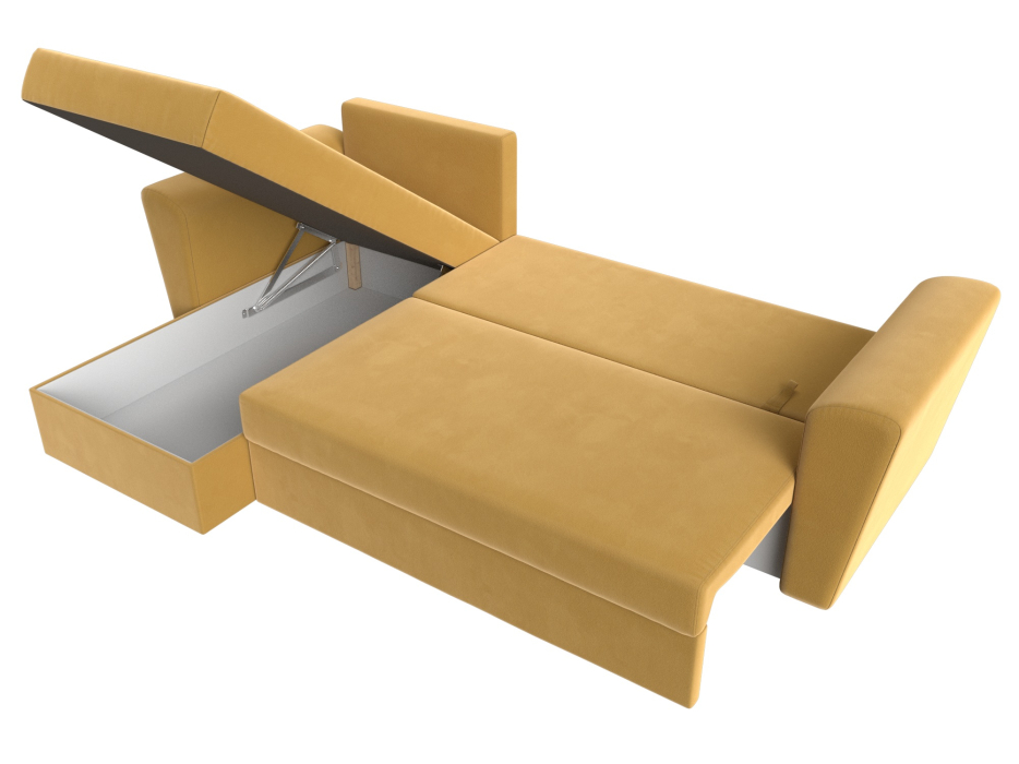 Диваны угловые в гостиную, Угловой диван Амстердам Лайт левый угол, микровельвет