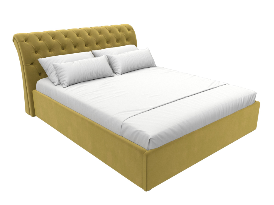 Мягкая кровать, Кровать интерьерная Сицилия 160, микровельвет