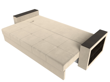 Диван прямой Дубай Лайт полки справа, микровельвет