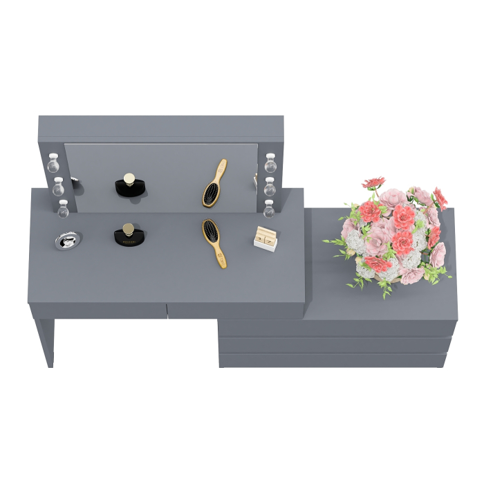 С зеркалом, Туалетный столик с подсветкой 110