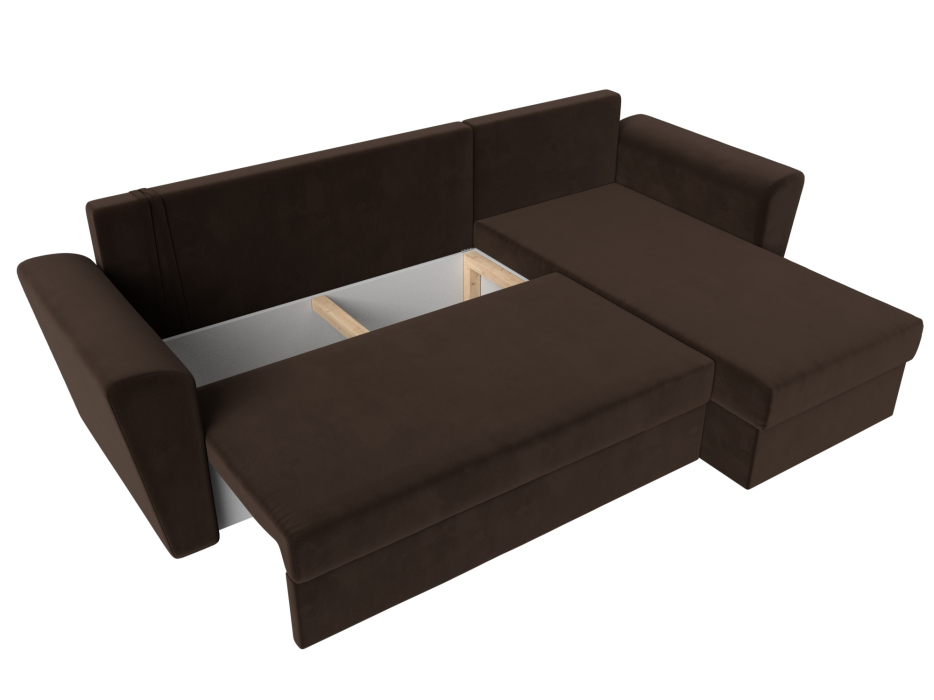 Диваны угловые в гостиную, Угловой диван Амстердам Лайт правый угол, микровельвет