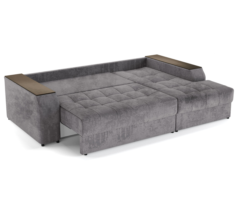 Диваны угловые в гостиную, Угловой диван-кровать Лас-Вегас правый, шенилл