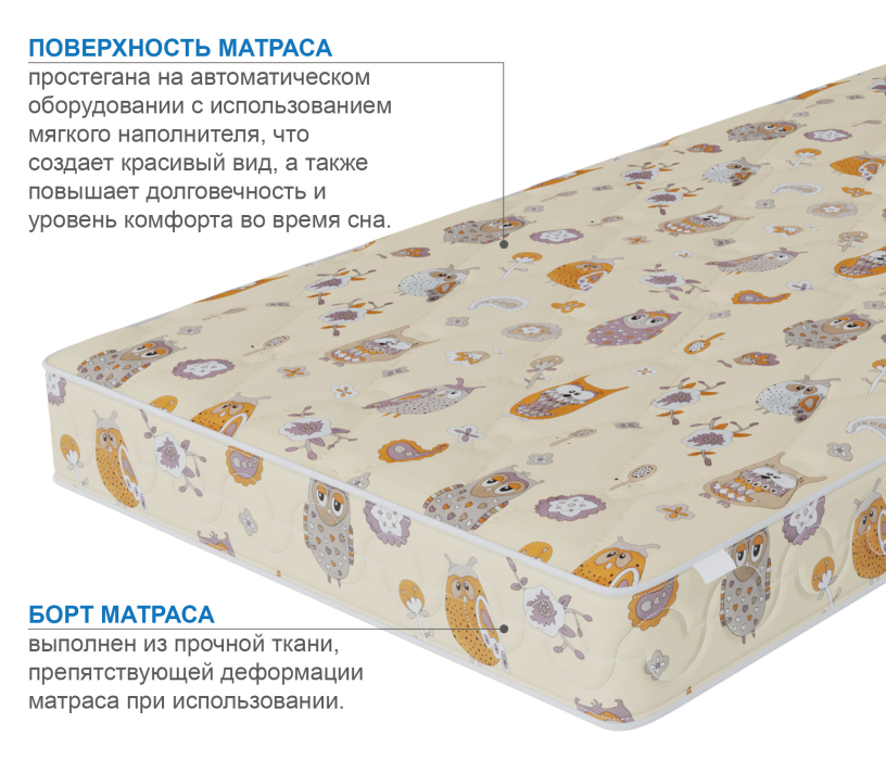 Матрасы, Матрас Здоровый сон-Мишутка 1200х2000