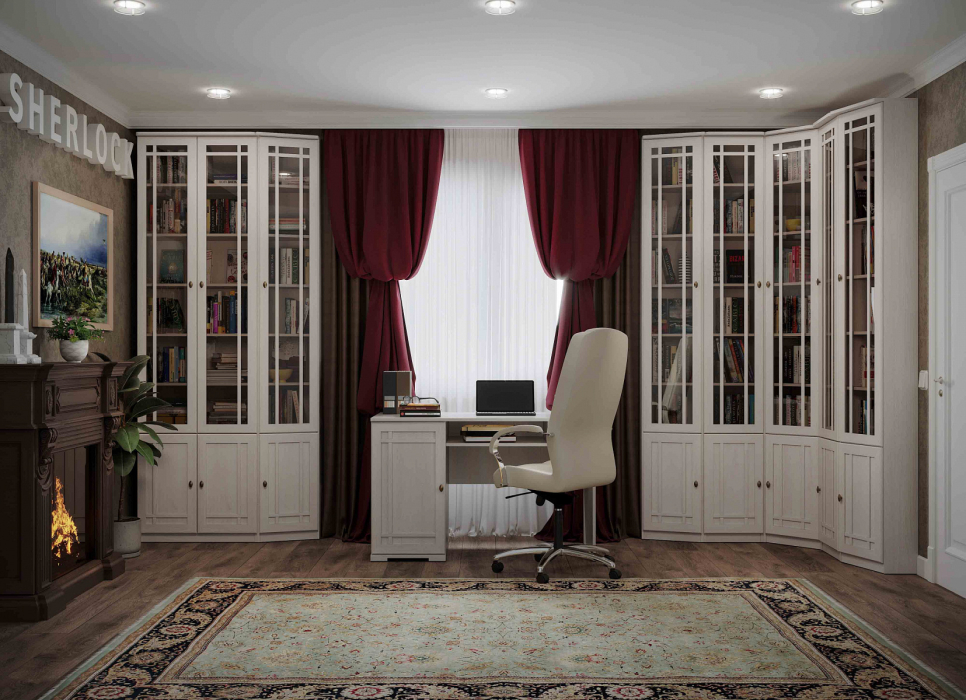 Угловые шкафы, Модульная система Sherlock (модуль 33) Шкаф для книг угловой