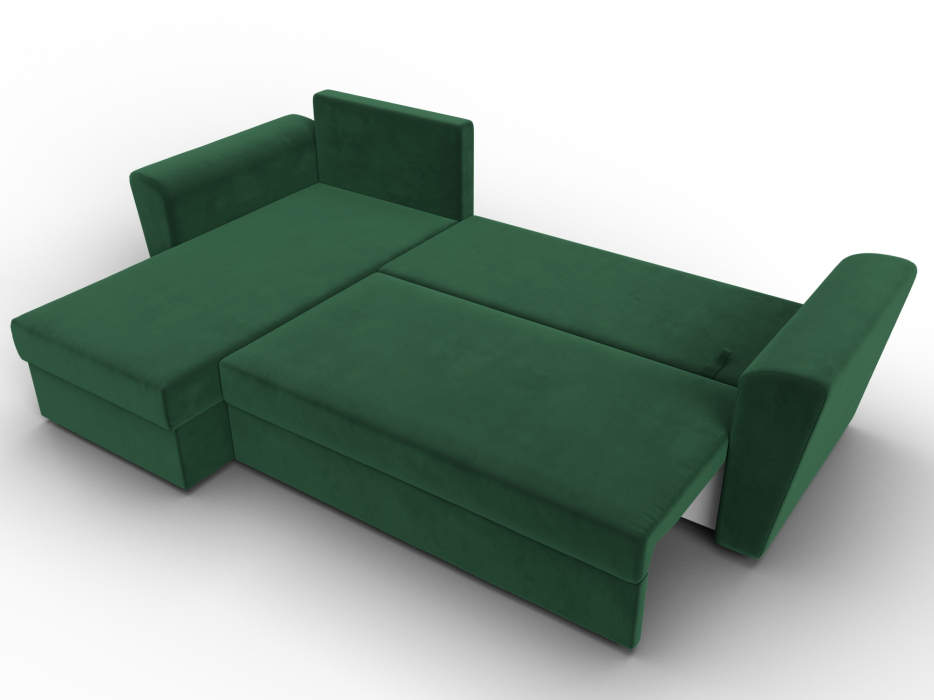 Диваны угловые в гостиную, Угловой диван Амстердам Лайт левый угол, велюр