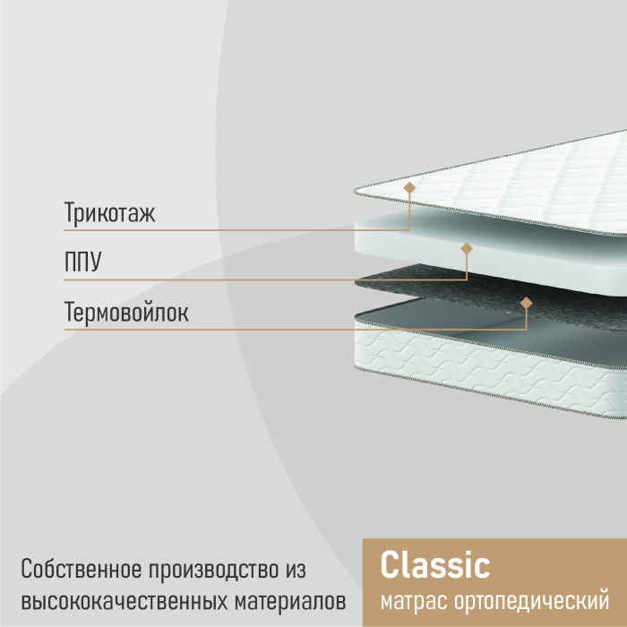 900 x 2000, Матрас ортопедический Classic 90х200