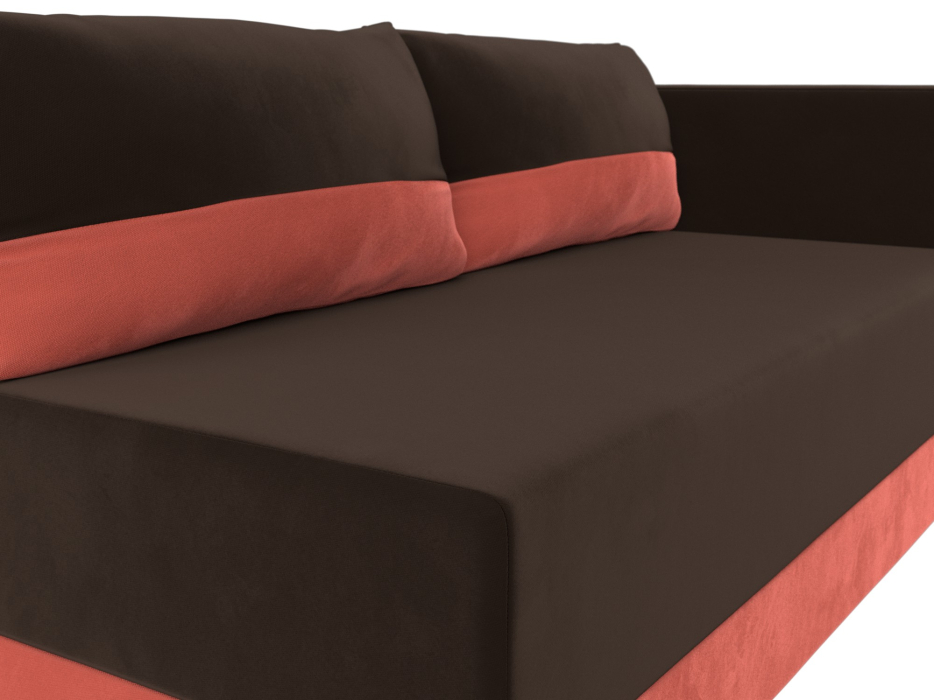 Кушетка диван, Кушетка Никас правая, микровельвет