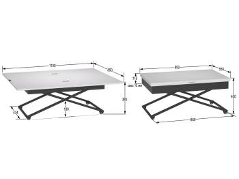 Стол универсальный трансформируемый АНДРЭ Loft ЛДСП