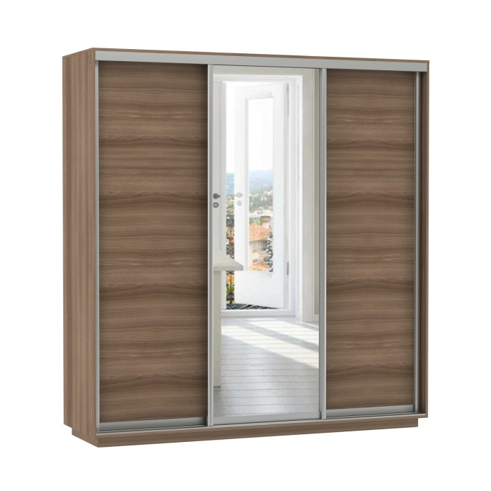 Шкафы-купе, Шкаф-купе Экспресс Медиум (1 зеркало) трио 2200 x 2400 x 600