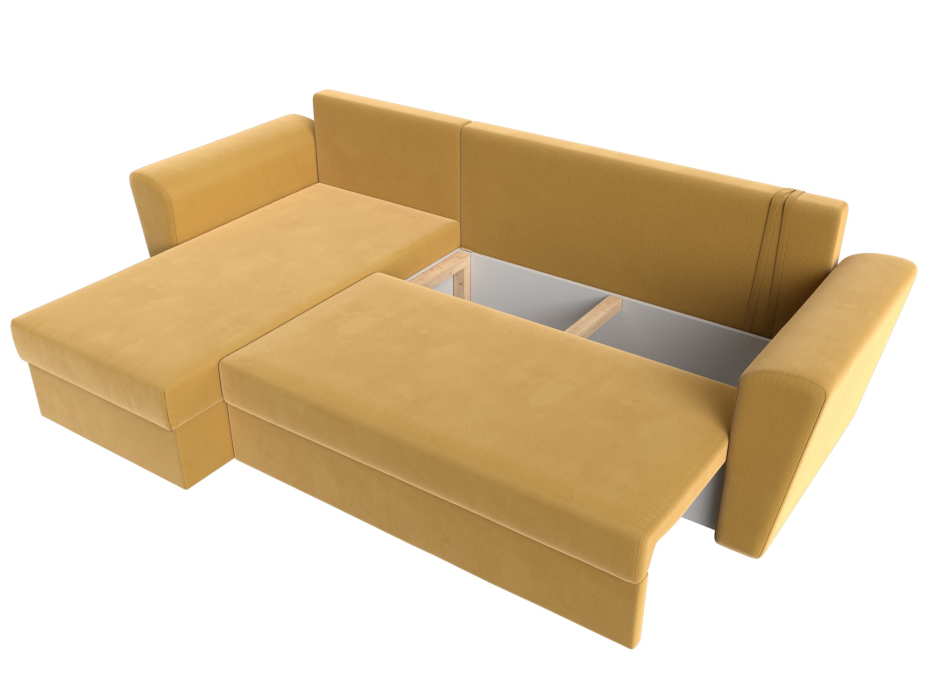 Диваны угловые в гостиную, Угловой диван Амстердам Лайт левый угол, микровельвет