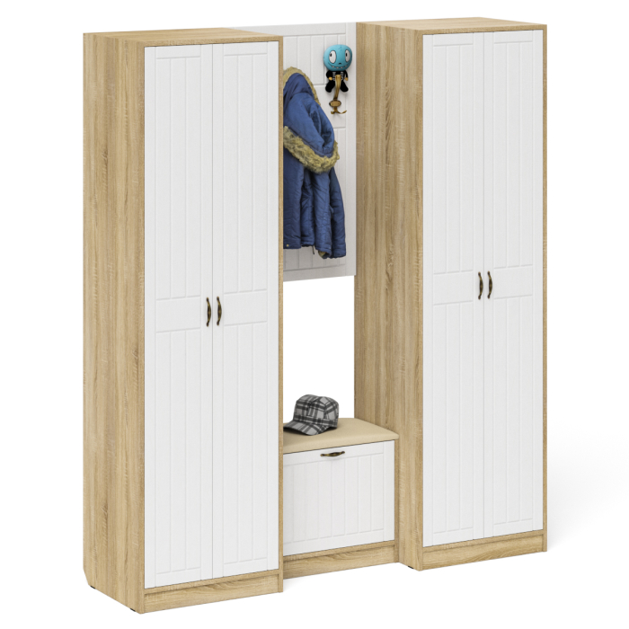 Прихожие, Модульная мебель для прихожей П-6 № 9 МДФ фрезеровка прованс