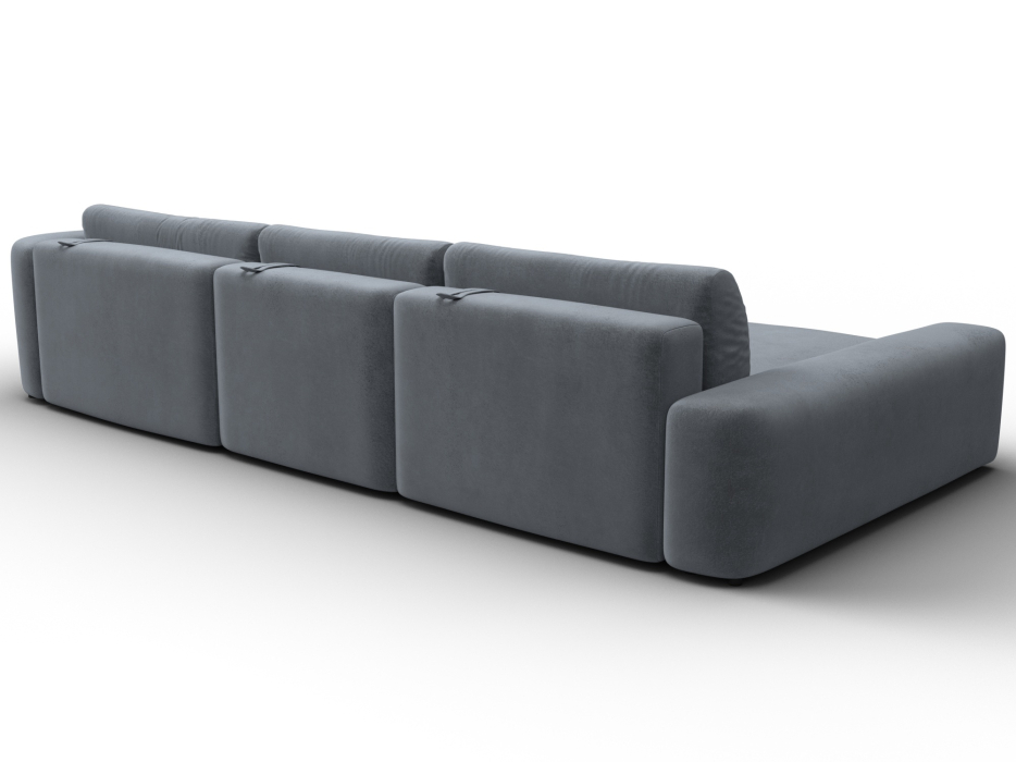 Диваны угловые в гостиную, Диван угловой Лига-066 НПБ Лонг угол левый, велюр TOWER