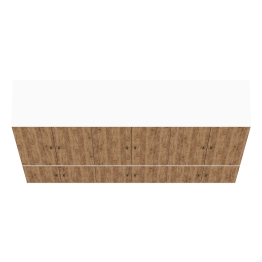 Набор из глубоких шкафов для одежды 19Б Лидер-8 комплект из трёх шкафов